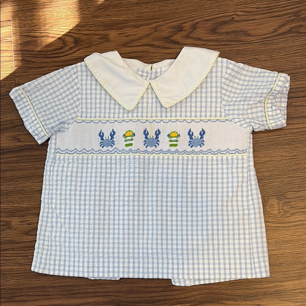 Shrimp and grits smocked top
